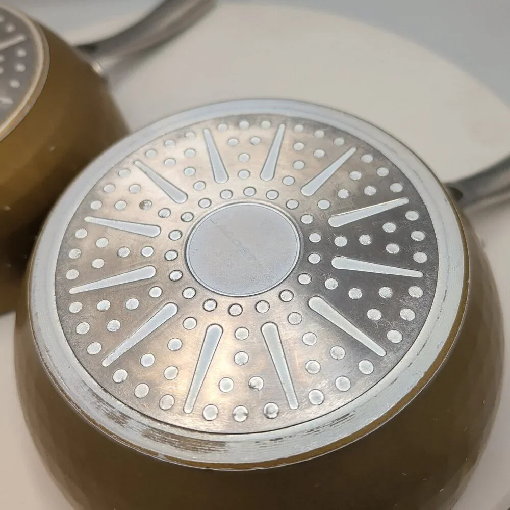 Vintage Lagostina Diamond Collection 16cm & 18cm Saucepans Champagne Retired - Picture 10 of 14